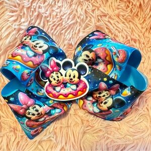 Colorful Mickey and Minnie Hair Bow